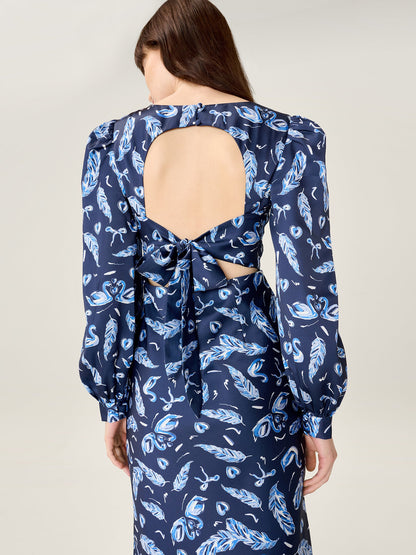 Francoise Dress in Swan Print