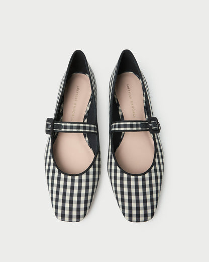 Ginger Black/White Gingham Mary Jane