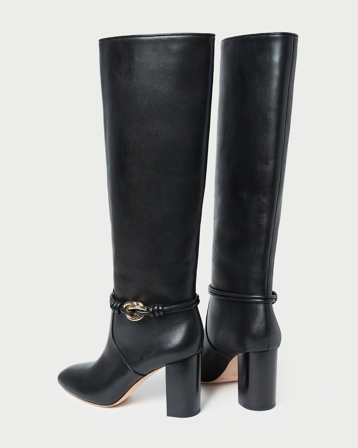 Goldy Black/Gold Leather Tall Boot