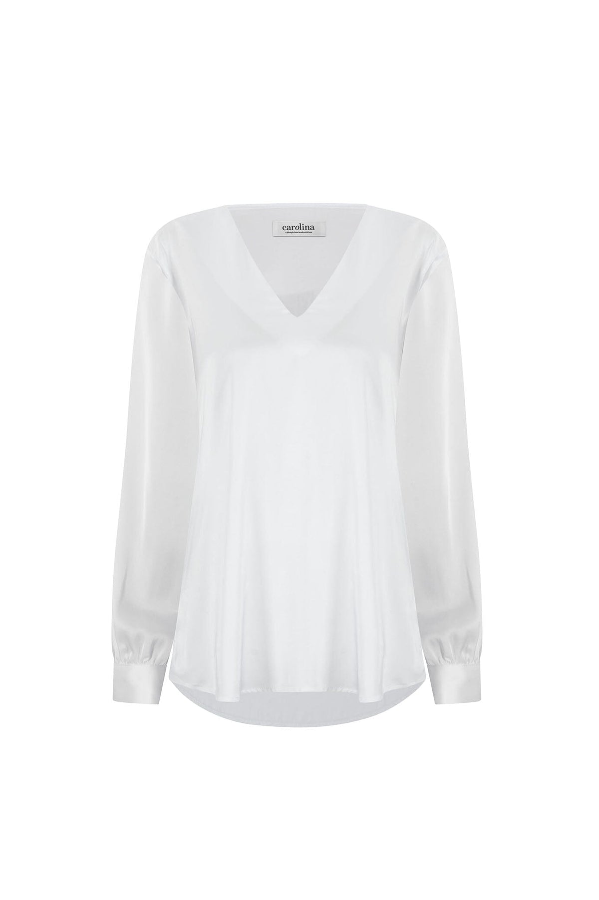 Hannah Long Sleeve Top White
