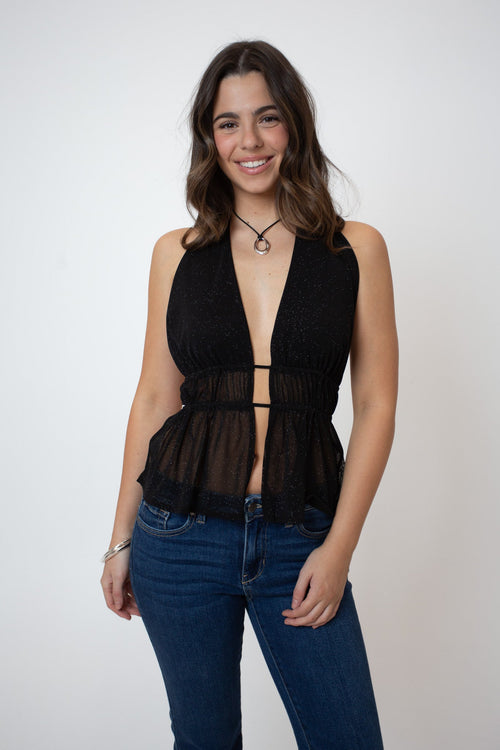 Midnight Glimmer Top