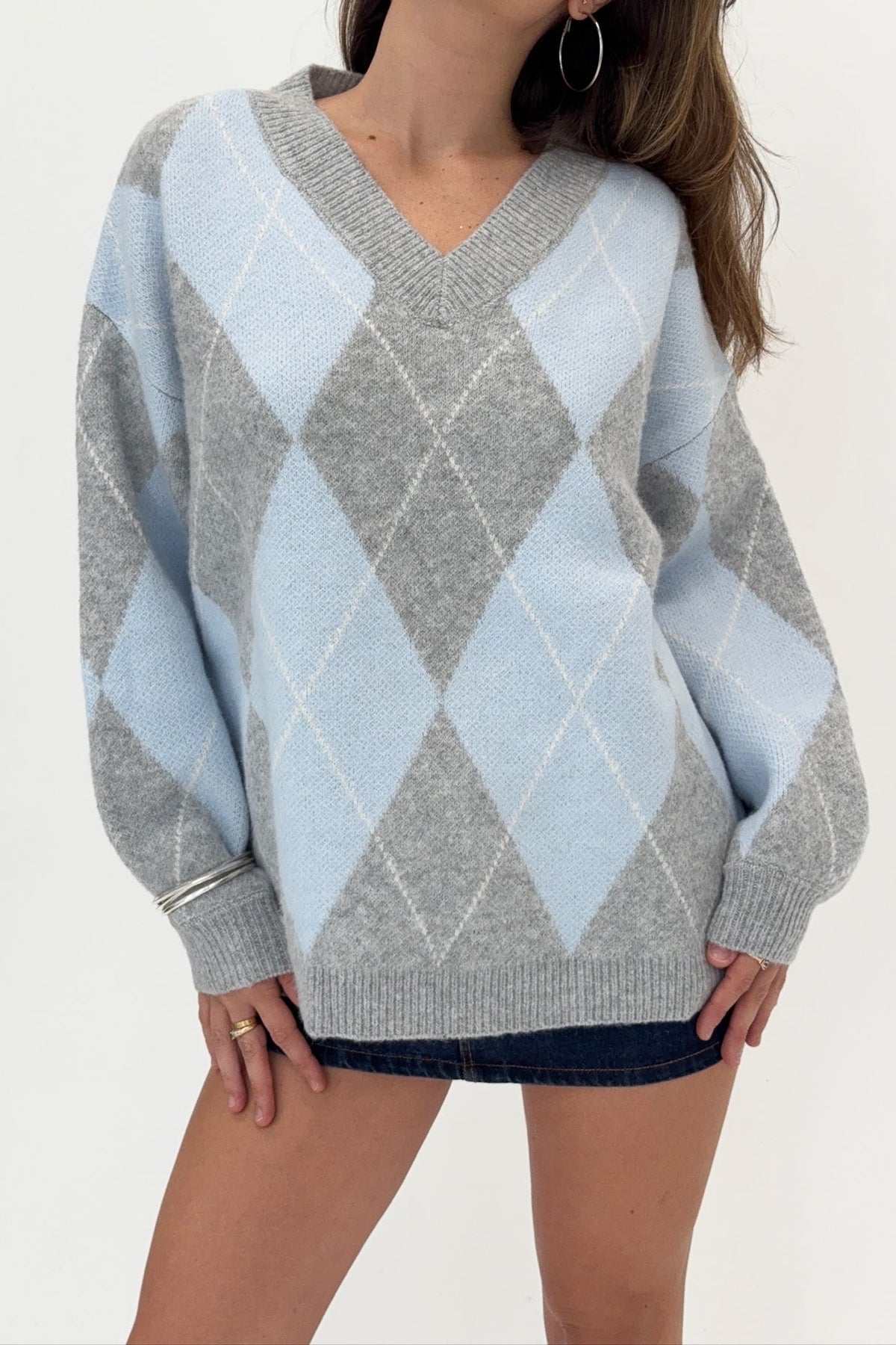 Carson Sweater in Light Blue