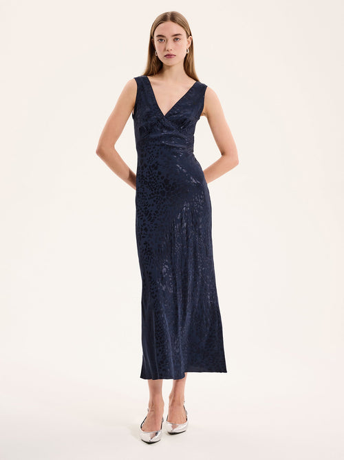 Iris Maxi Dress in Navy