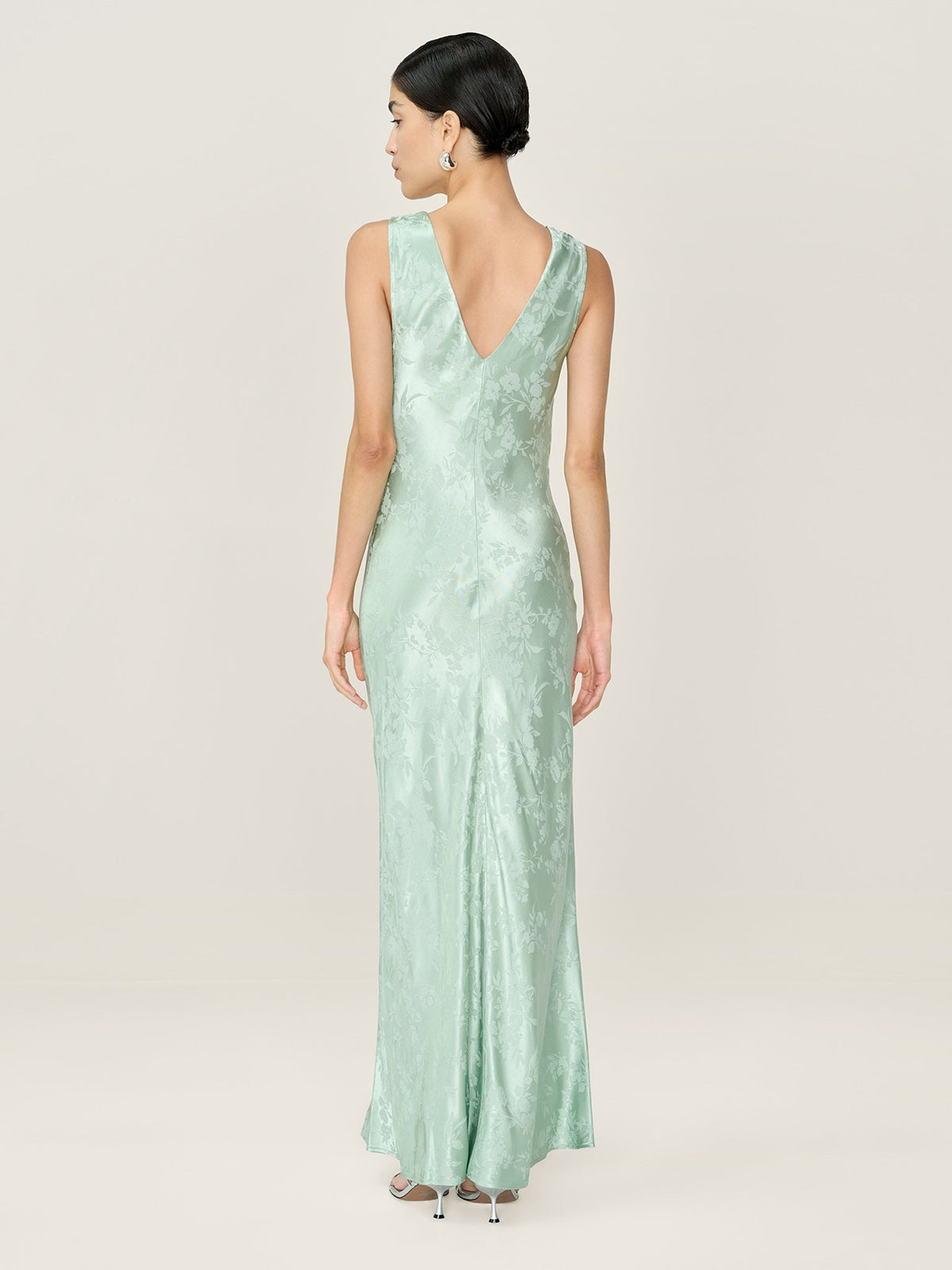 Iris Jacquard Dress in Sage
