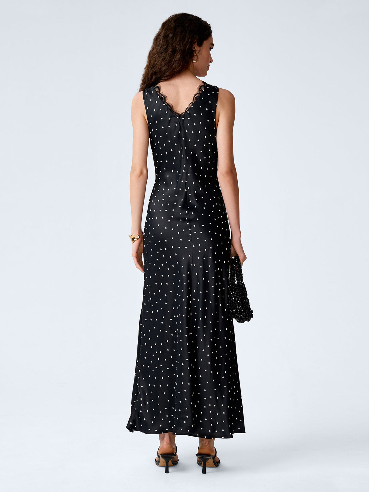 Jennifer Dress in Black Polka Dot