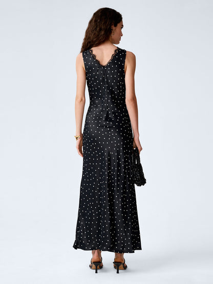 Jennifer Dress in Black Polka Dot