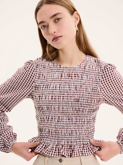 Kaloppe Top in Brown