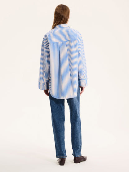 Kenda Stripe Shirt in Blue and White