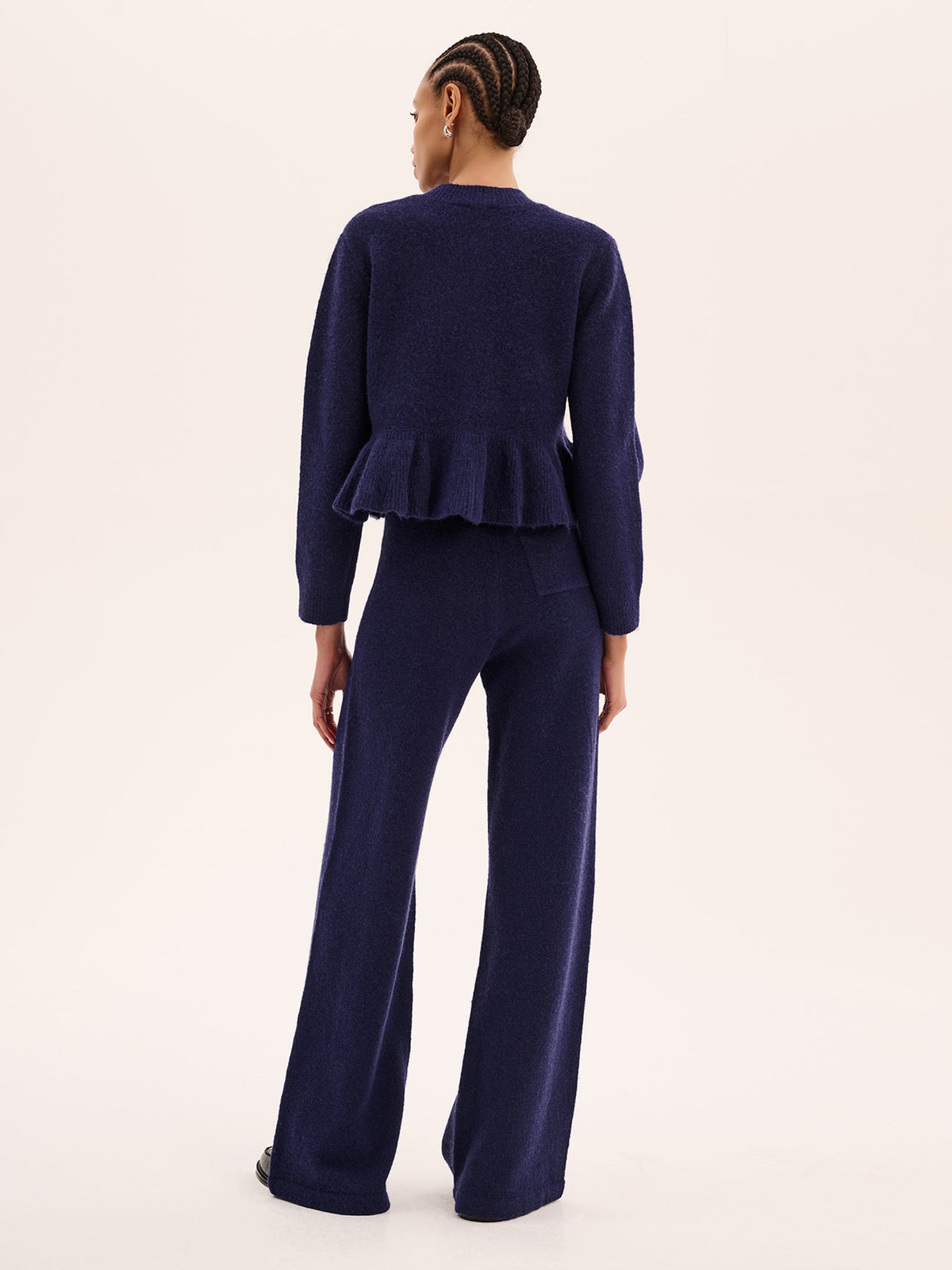 Kenny Knit Trouser in Navy
