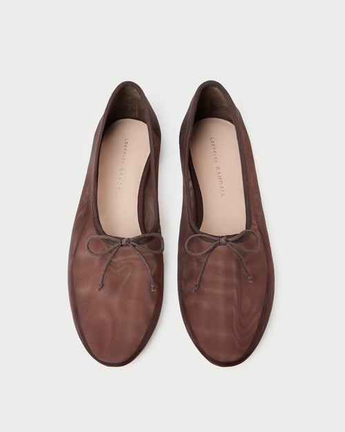 Landon Chocolate Mesh Ballet Flat