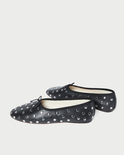 Landon Black/Silver Ballet Flat