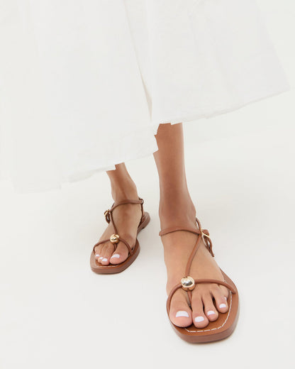 Lara Timber Leather Sandal