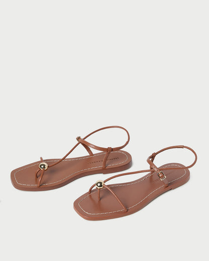 Lara Timber Leather Sandal