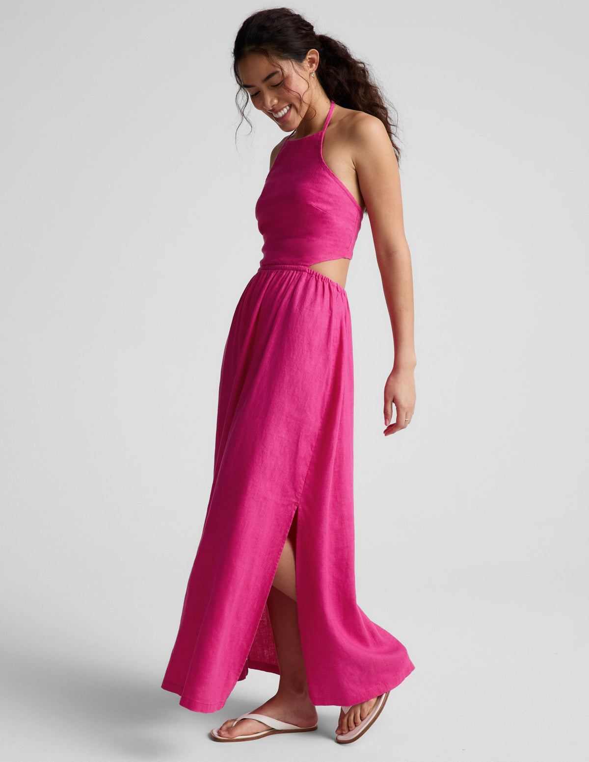 SoftWash Linen Halter Dress