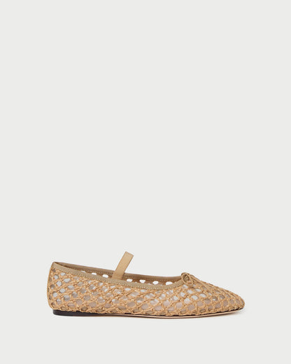 Leonie Brown Crochet Ballet Flat
