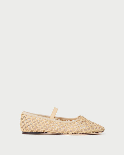 Leonie Natural Crochet Ballet Flat