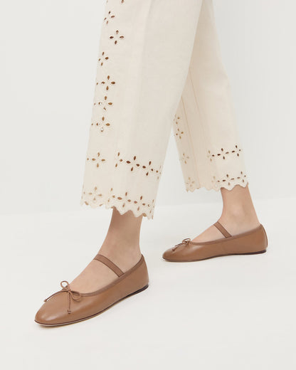 Leonie Safari Leather Ballet Flat