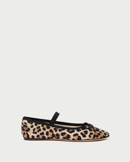 Leonie Leopard Jersey Ballet Flat