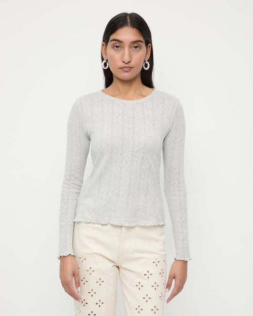 Lolo Pointelle Long-Sleeve Tee