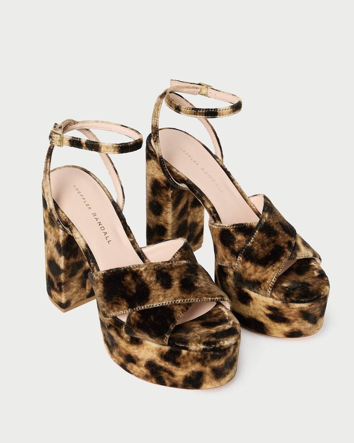 Loretta Leopard Velvet Platform Sandal