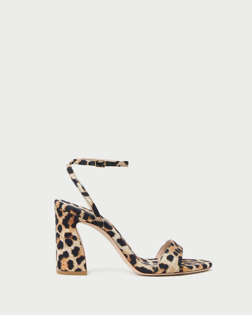 Malia Leopard Curved-Heel Sandal