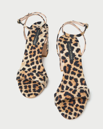 Malia Leopard Curved-Heel Sandal