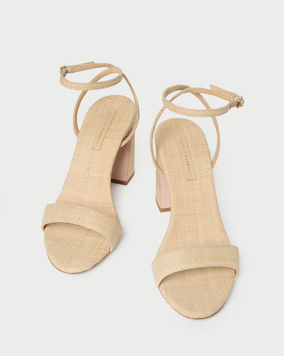 Malia Natural Curved-Heel Sandal
