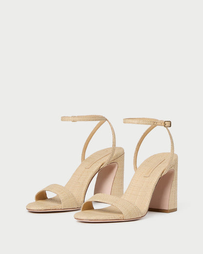 Malia Natural Curved-Heel Sandal