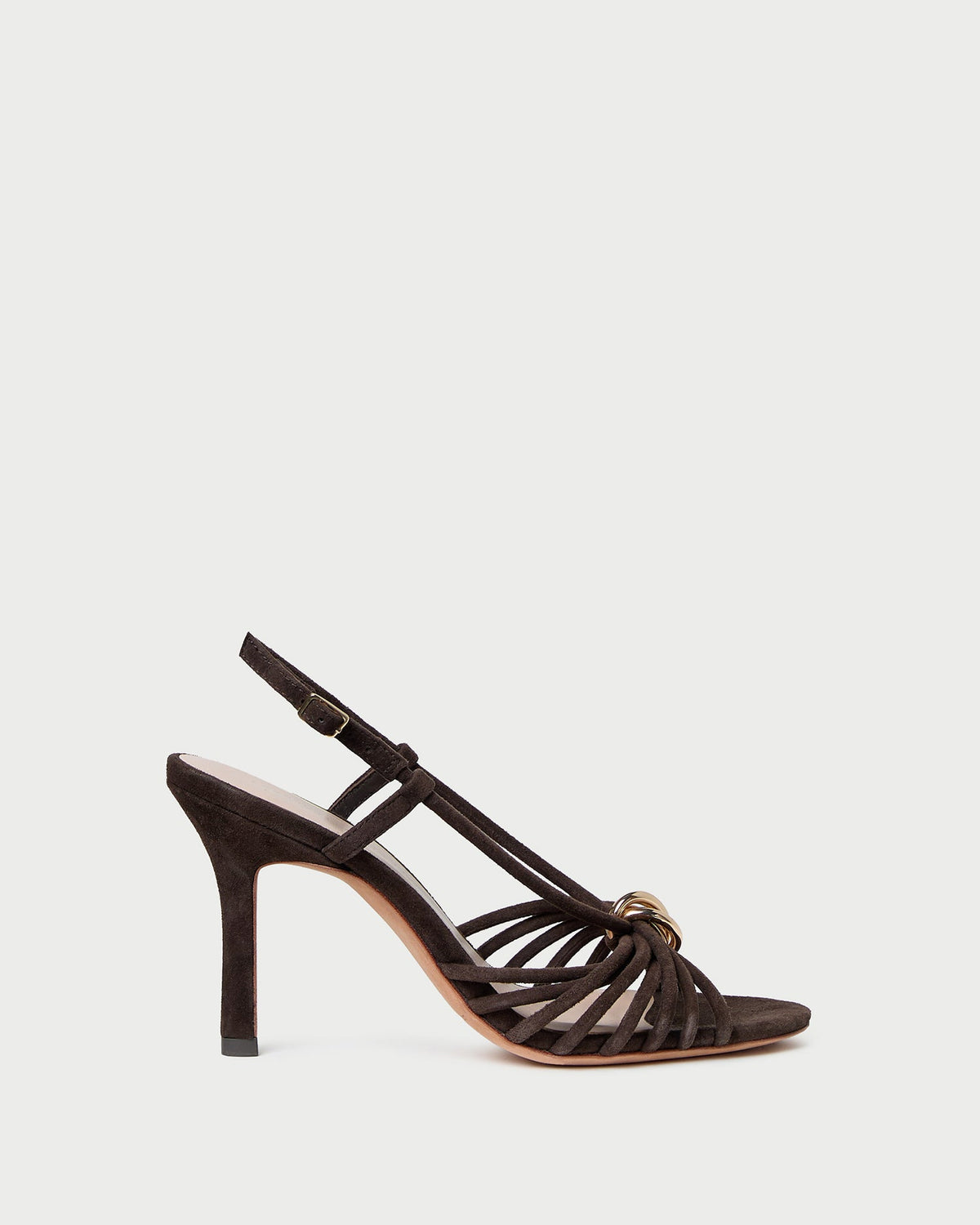 Mareka Brown Suede Heeled Sandal