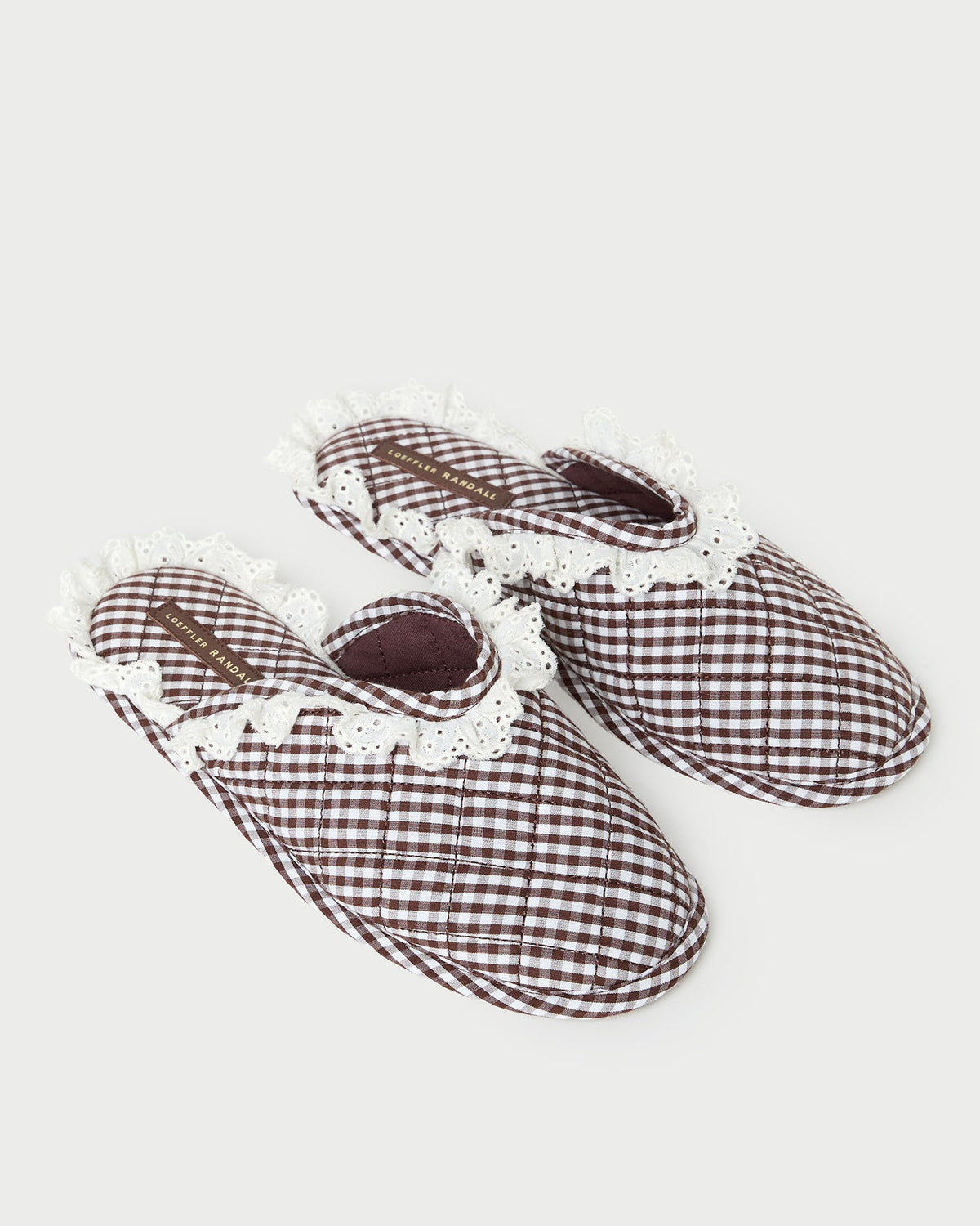 Marky Brown/White Gingham Slipper