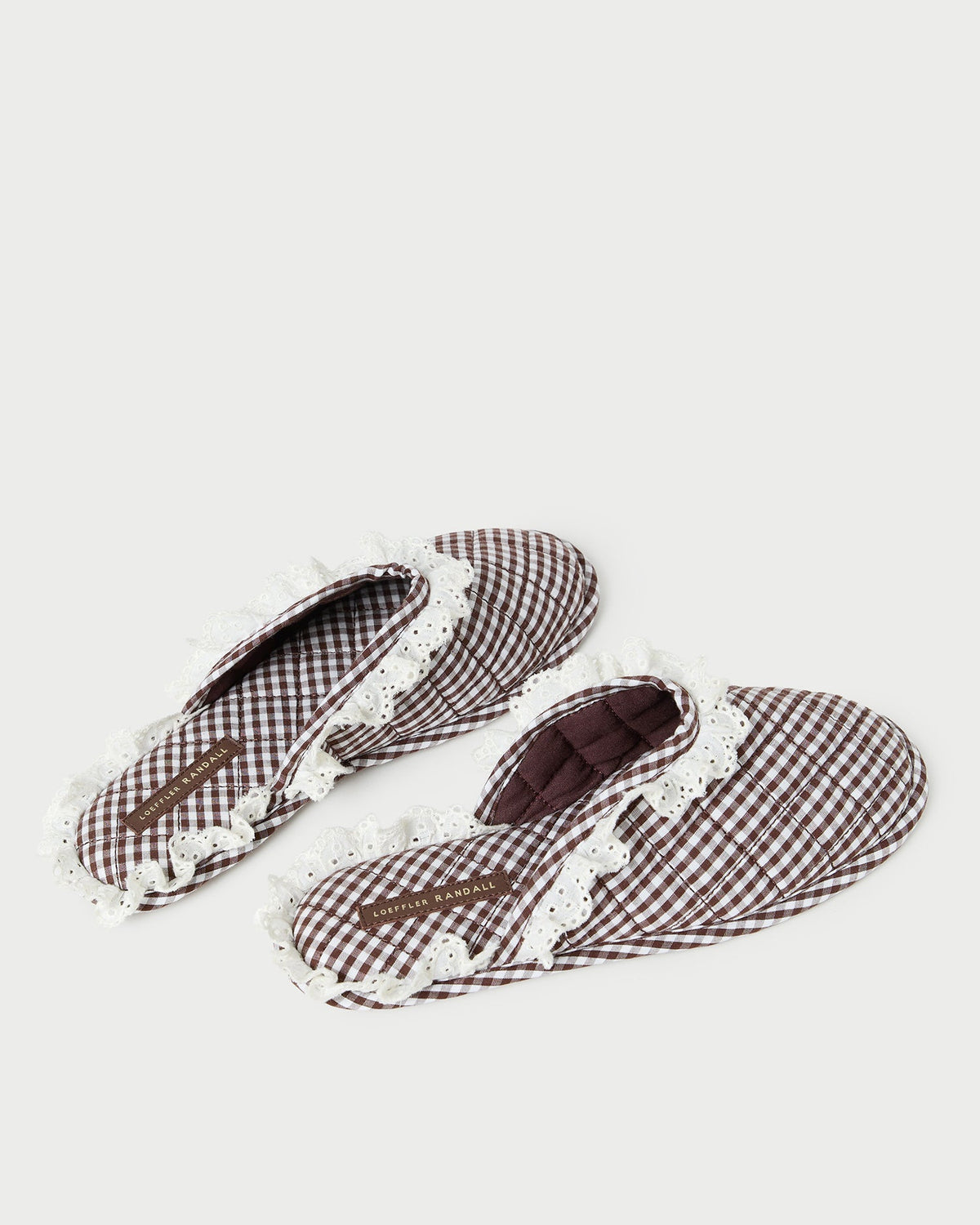 Marky Brown/White Gingham Slipper