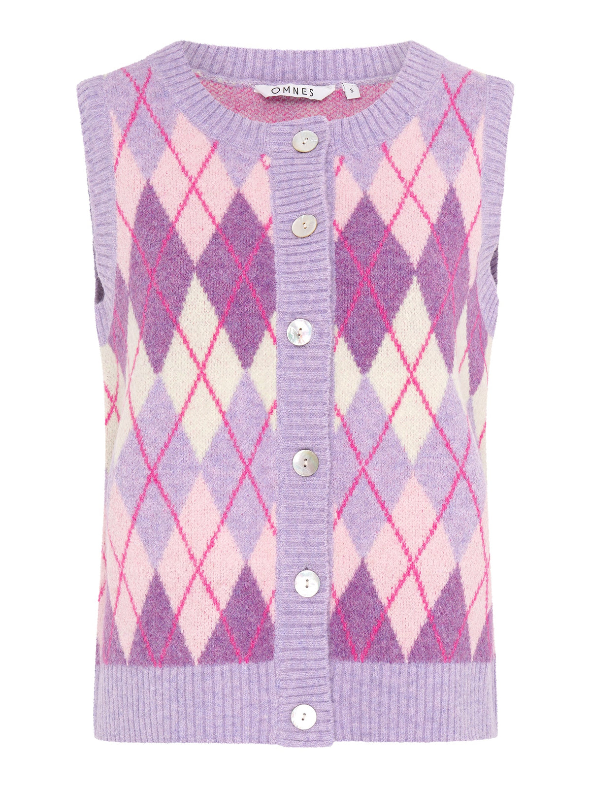 Matilda Button Through Vest in Purple
