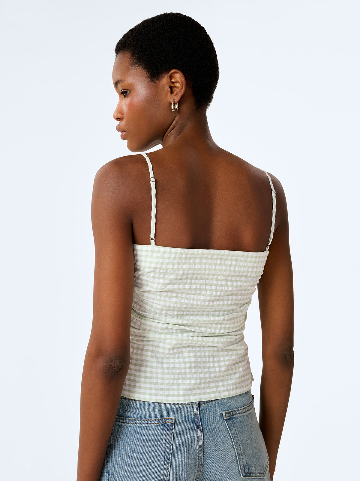Mars Top in Mint and White Gingham