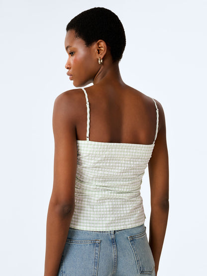 Mars Top in Mint and White Gingham