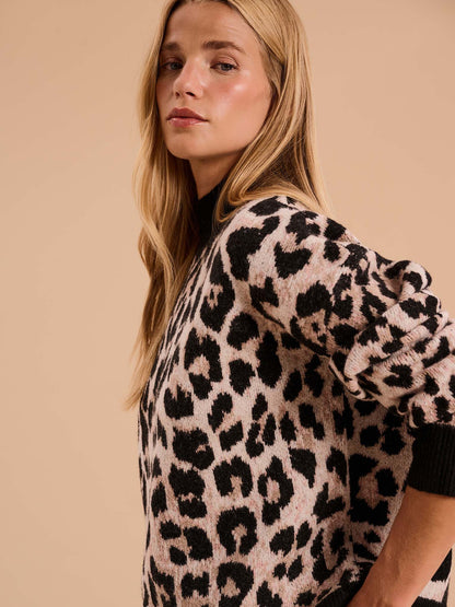 Misha Fluffy Jumper in Cheetah
