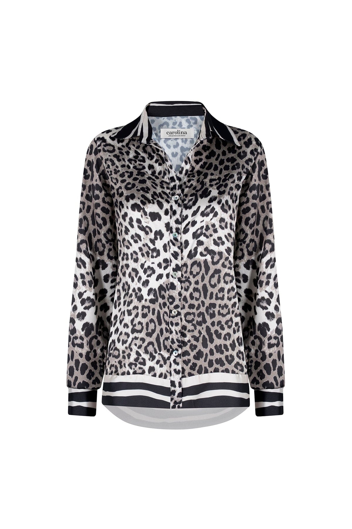Mya Animal Print Collared Top