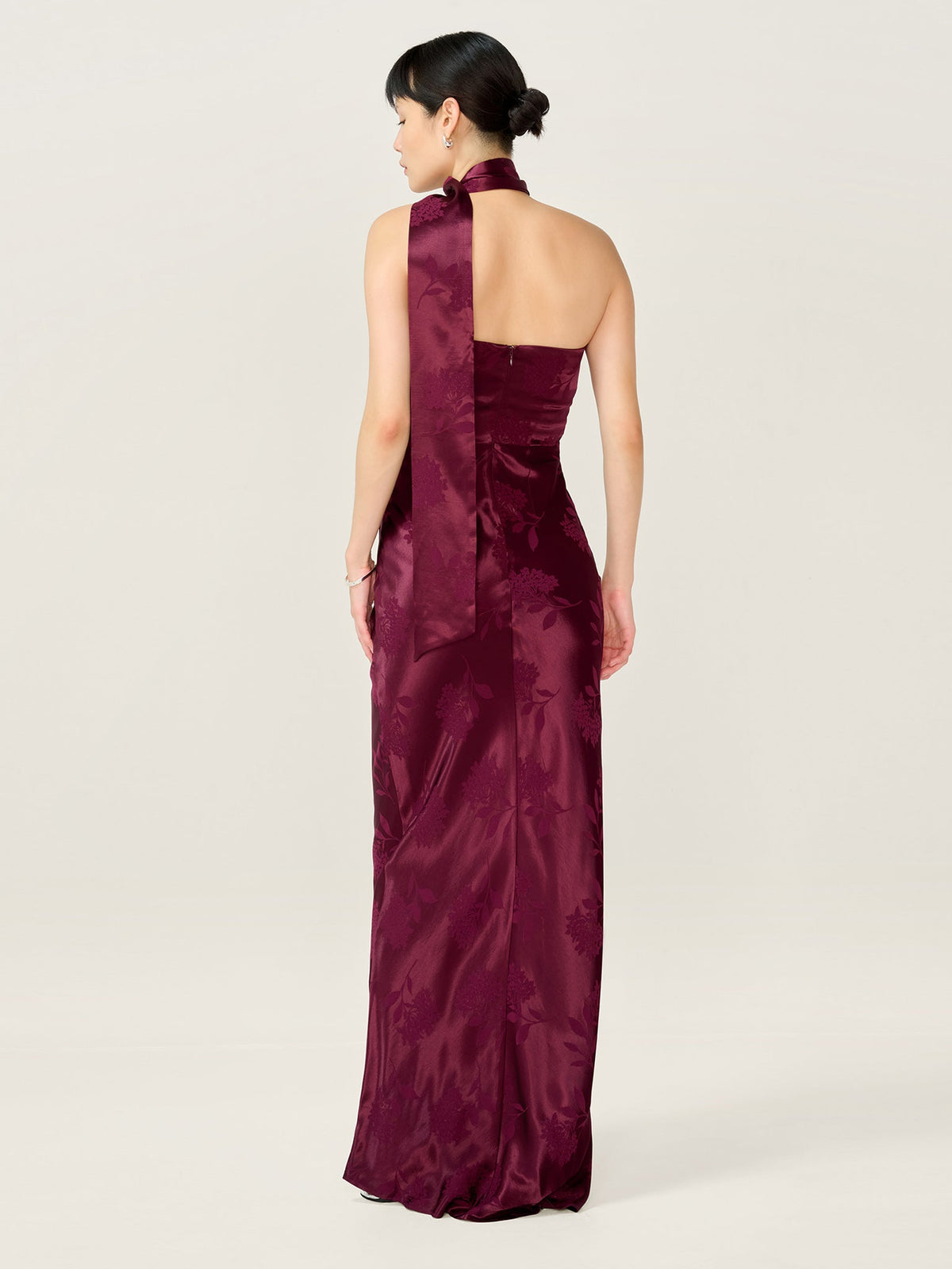Myla Dress in Deep Wine