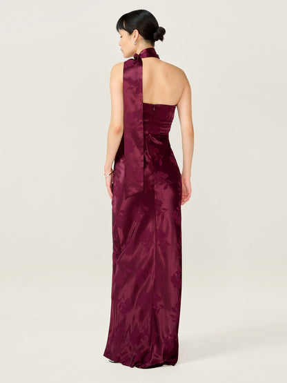 Myla Dress in Deep Wine