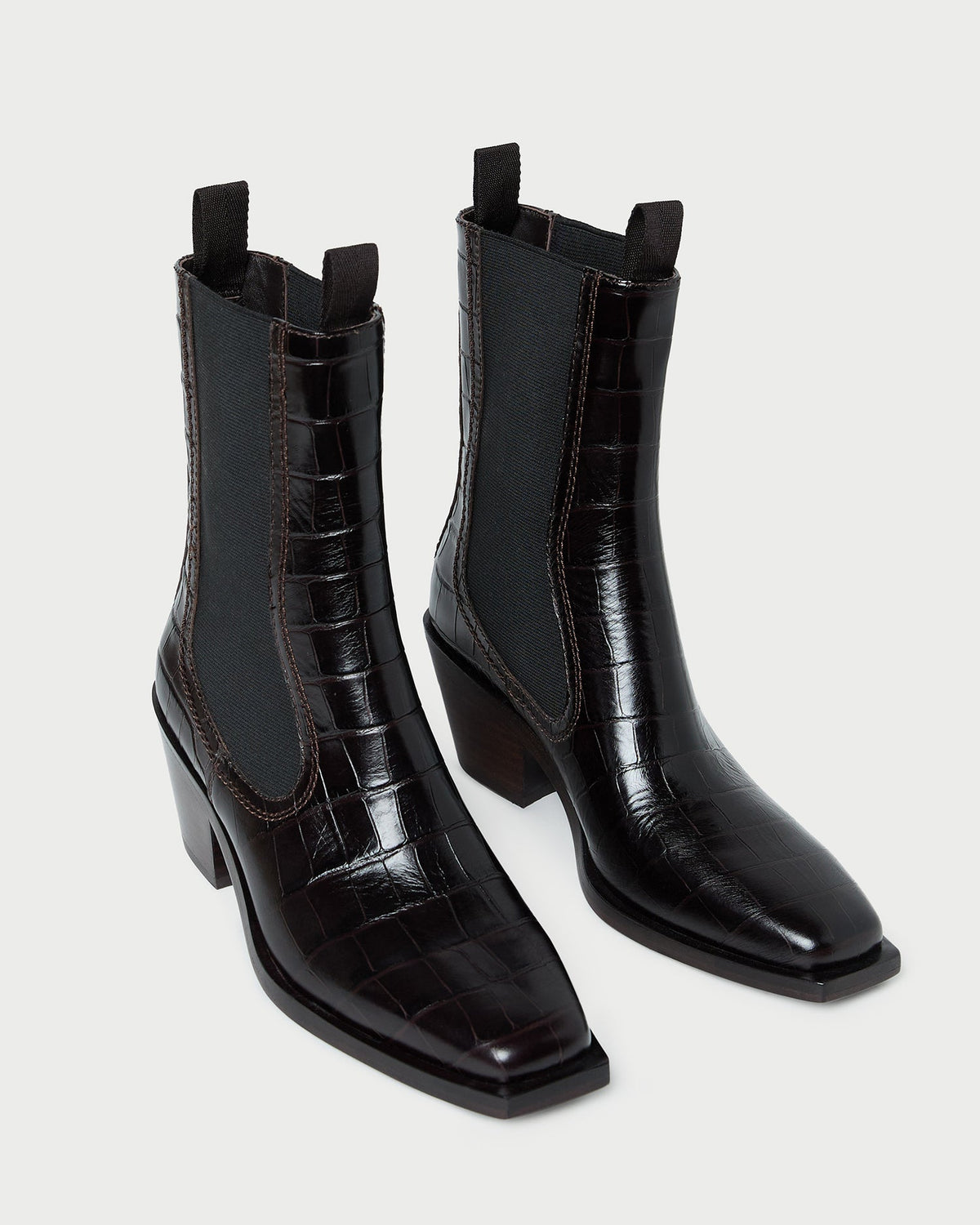 Nat Crocodile Leather Ankle Boot
