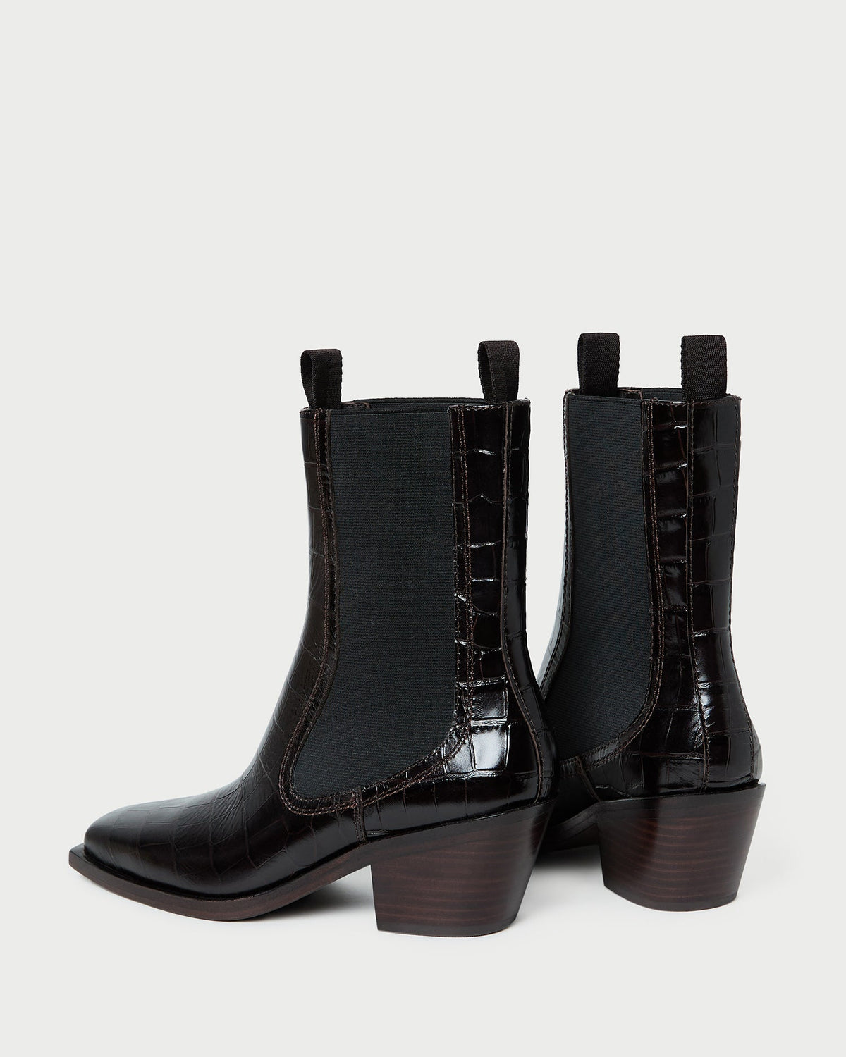 Nat Crocodile Leather Ankle Boot