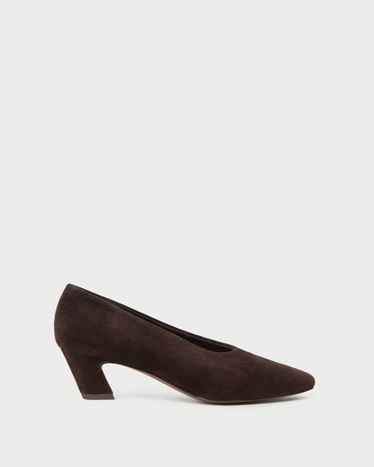 Neive Brown Suede Low Pump