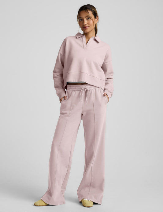 LuxeFleece™ Pintuck Wide Leg Pant