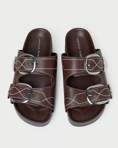 Nico Espresso Two-Band Sandal