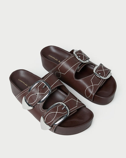 Nico Espresso Two-Band Sandal