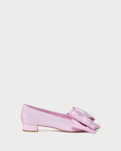 Noa Pink Moiré Bow Flat