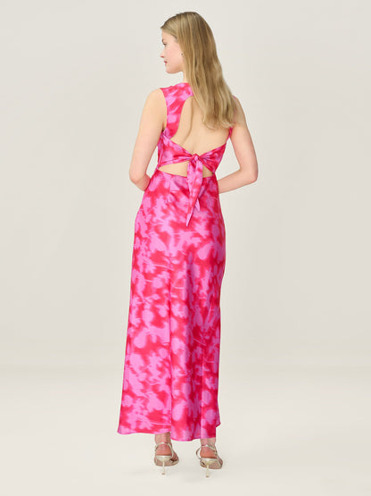 Nova Dress in Blurred Floral Magenta
