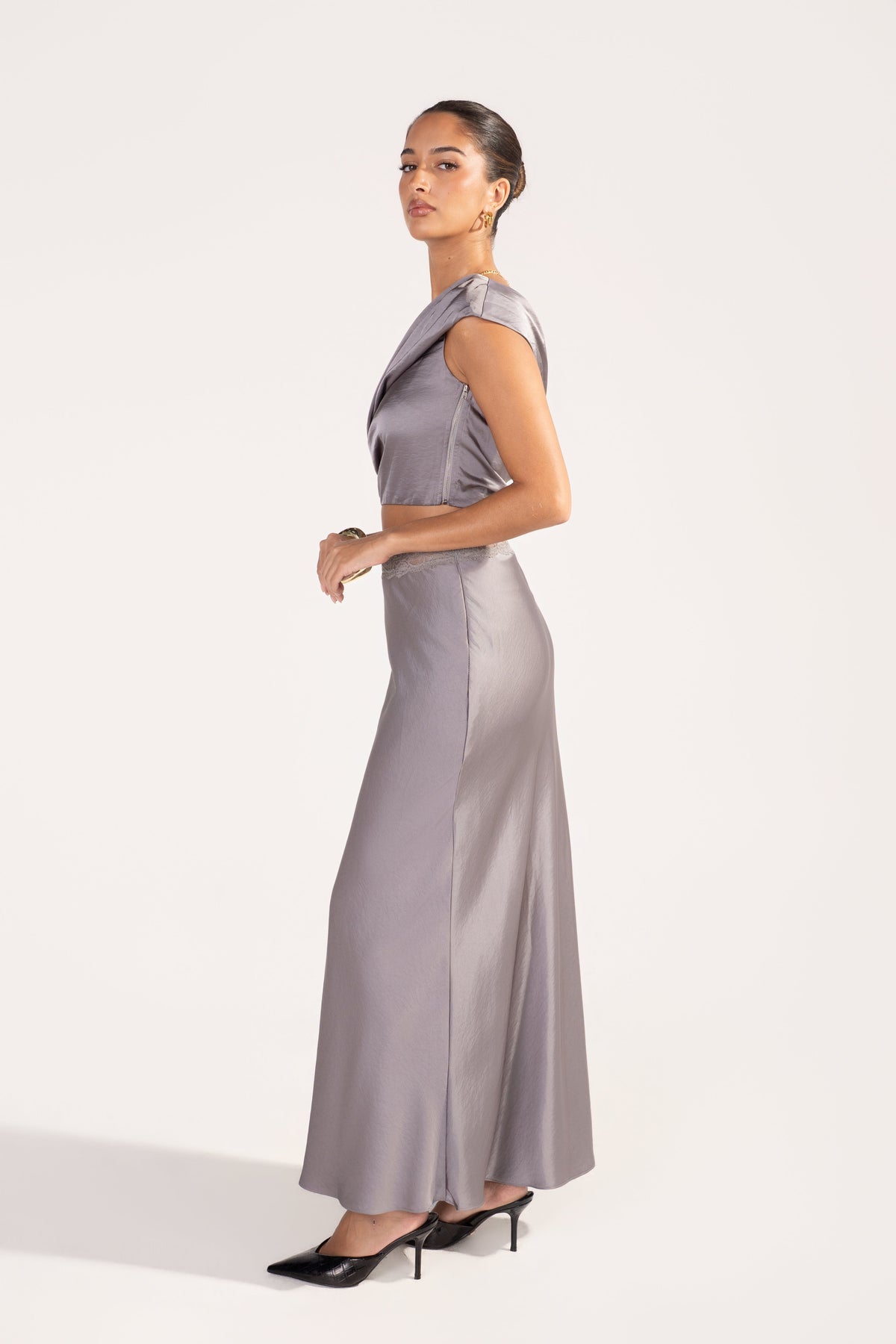 Nova Drop Shoulder Crop Top & Maxi Skirt Set