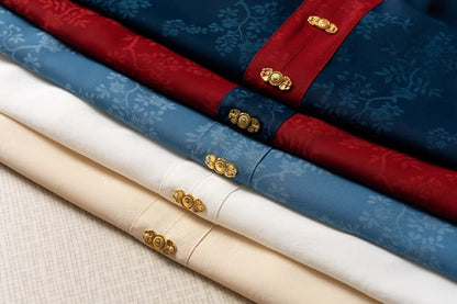 Zan Qing 藏青 Prussian Blue Ming Dynasty Contrast Trim Zhuyao Undergarment
