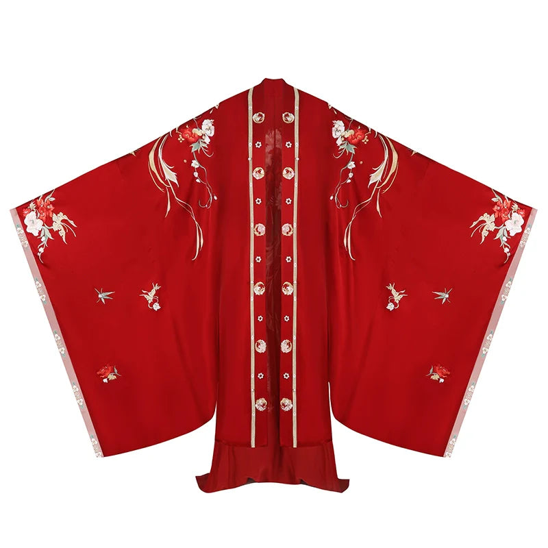 Xi Hé 羲和 Sky Goddess Modernized Tang Dynasty Daxiushan Qixiong Ruqun Wedding Set
