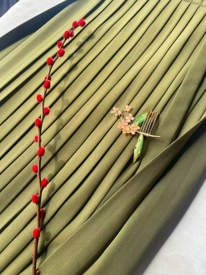 Mashu 麻薯 Mochi Song Dynasty Custom Multi Colored Baidiequn Hundred Pleat Skirt